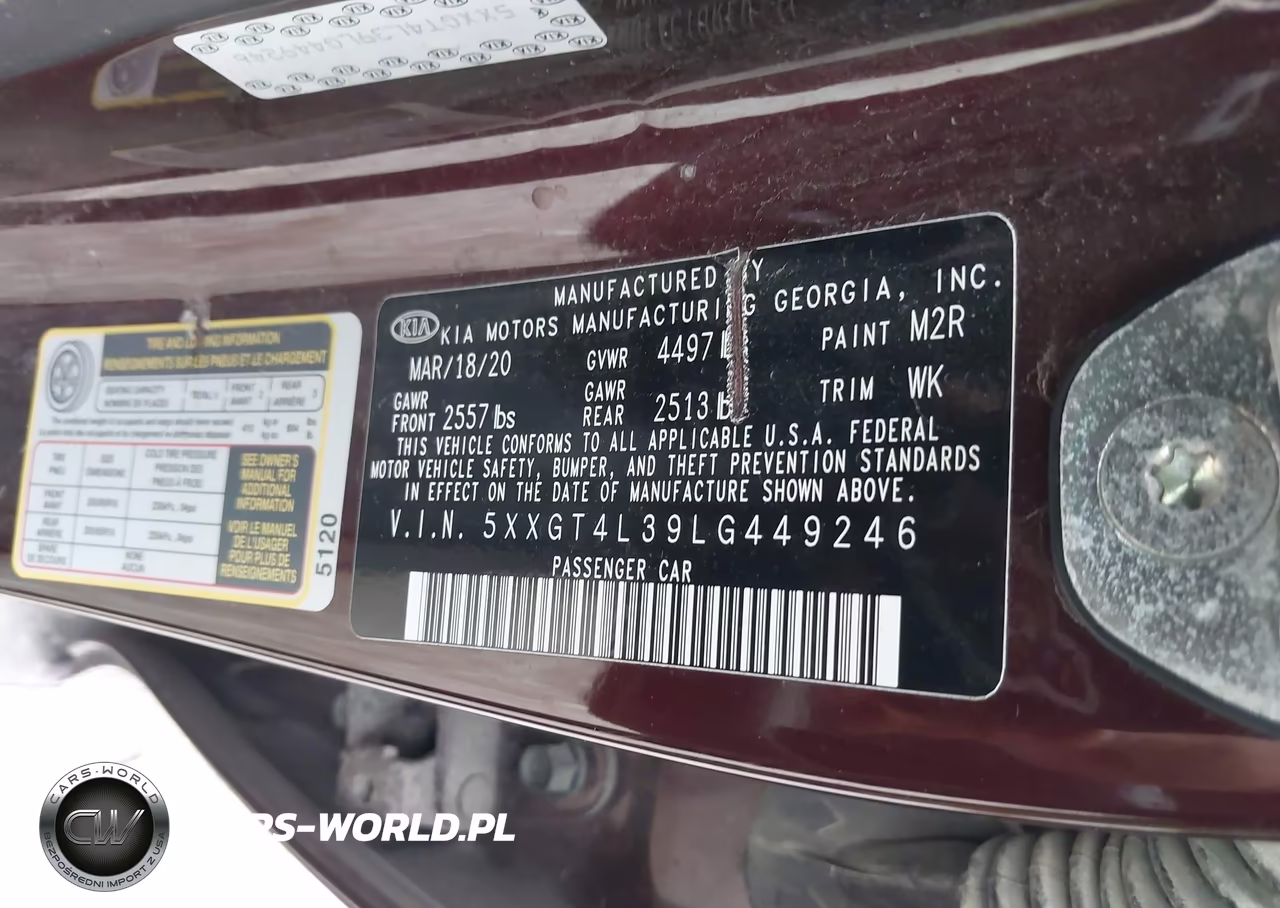 2020 Kia Optima Lx VIN:5XXGT4L39LG449246 - 9