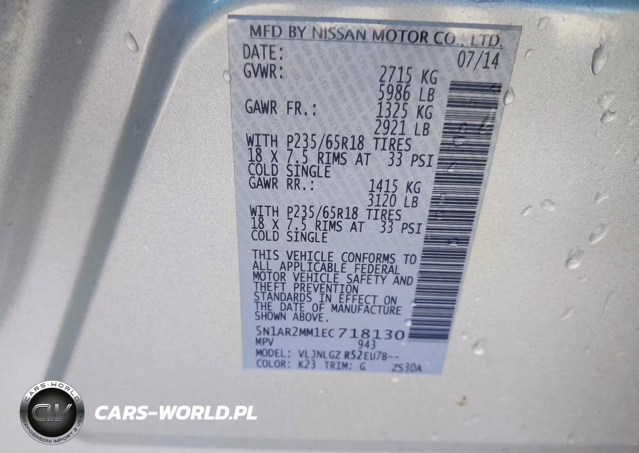 2014 Nissan Pathfinder Sl VIN:5N1AR2MM1EC718130 - 9