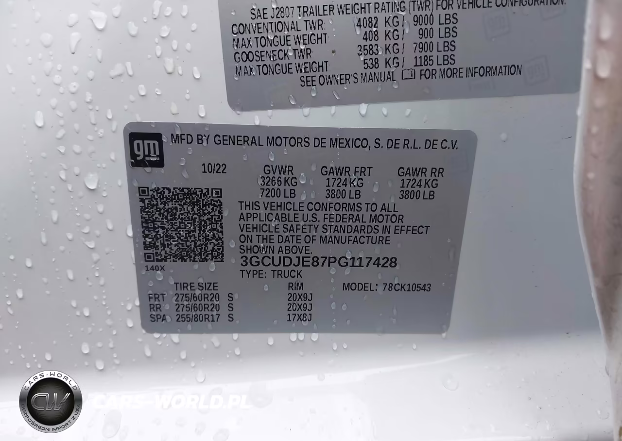 2023 Chevrolet Silverado 1500 4Wd Short Bed High Country VIN:3GCUDJE87PG117428 - 9