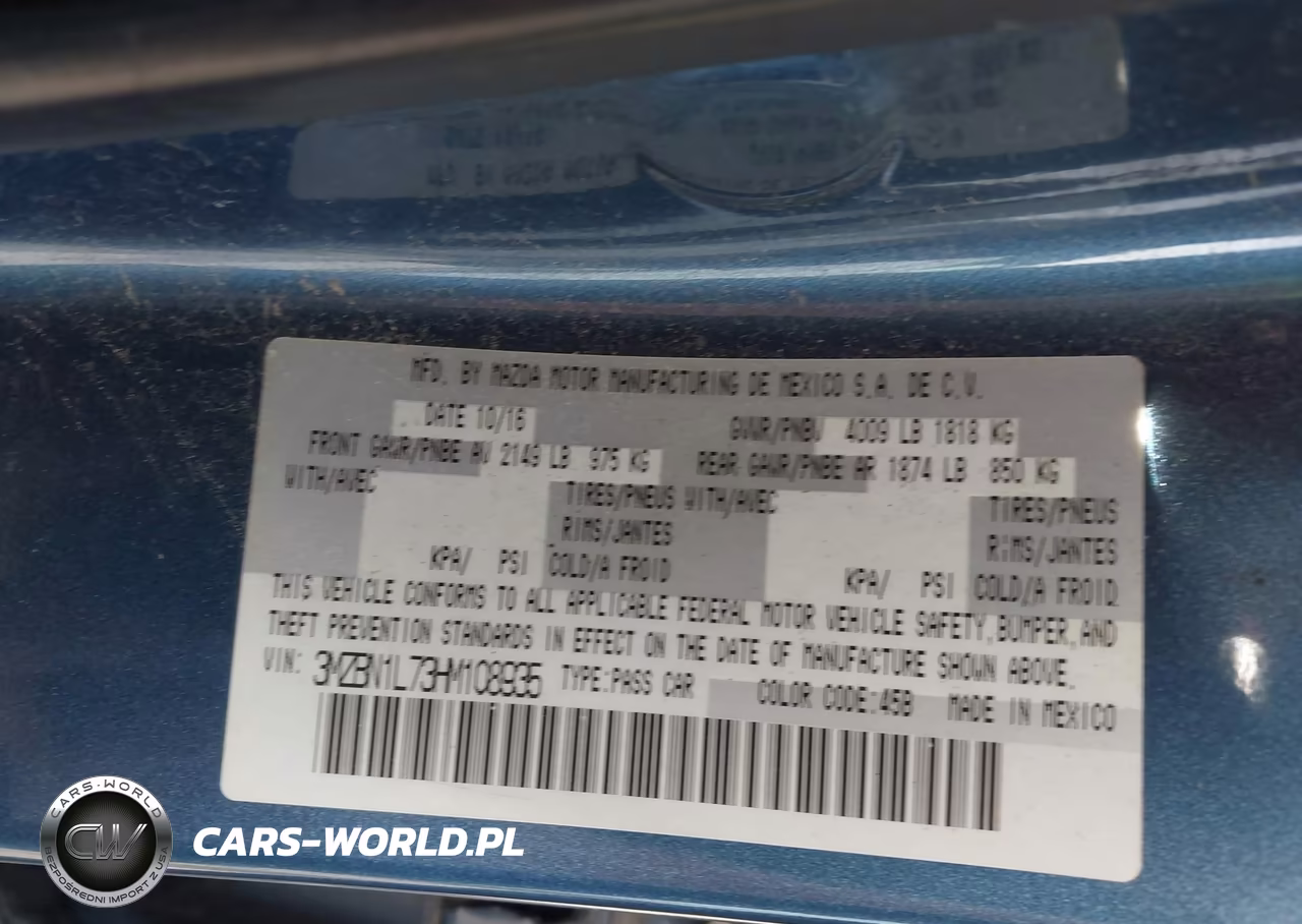 2017 Mazda Mazda3 Touring VIN:3MZBN1L73HM108935 - 9