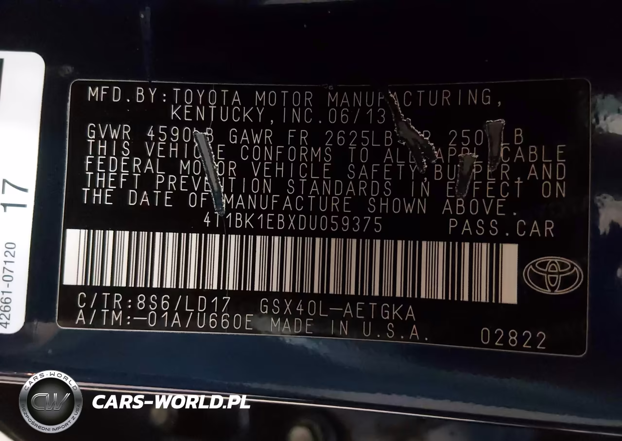 2013 Toyota Avalon Xle VIN:4T1BK1EBXDU059375 - 9