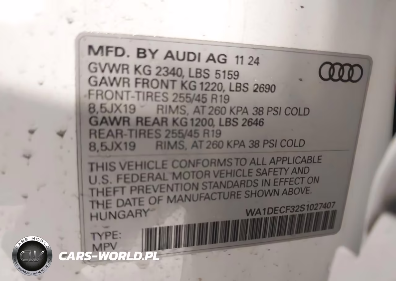 2025 Audi Q3 Premium 45 Tfsi S Line Quattro Tiptronic VIN:WA1DECF32S1027407 - 9
