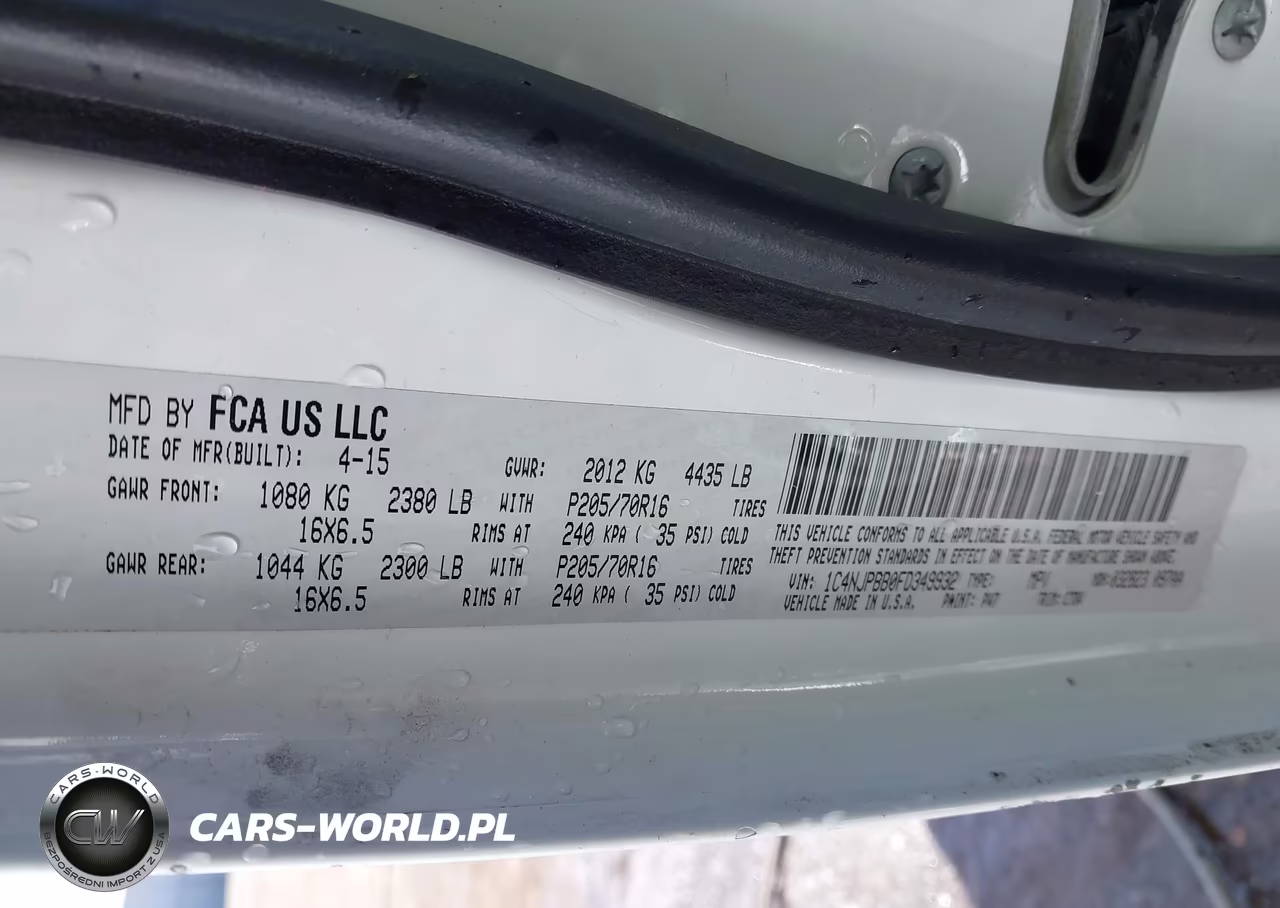 2015 Jeep Patriot Sport VIN:1C4NJPBB0FD349932 - 9