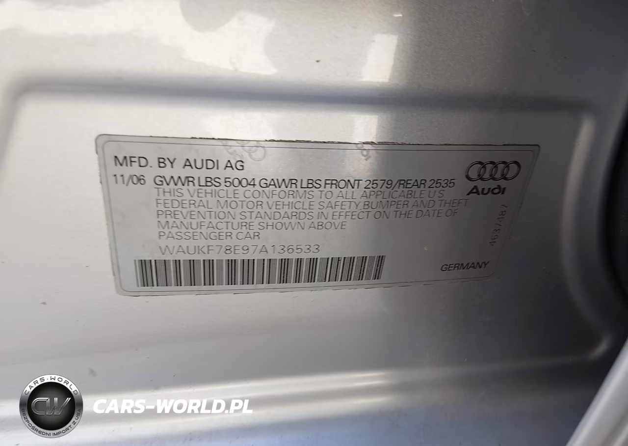 2007 Audi A4 2.0T Avant VIN:WAUKF78E97A136533 - 9