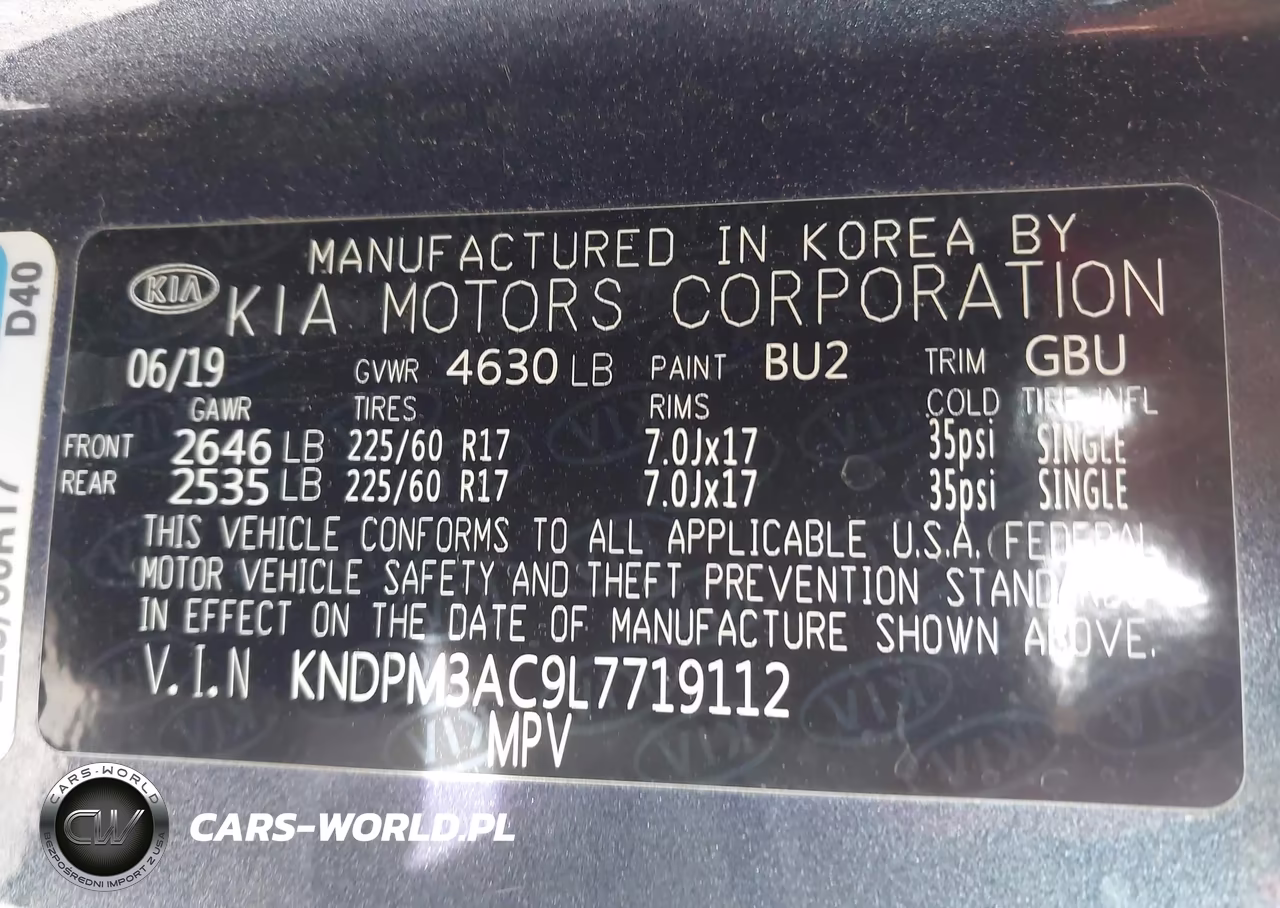 2020 Kia Sportage Lx VIN:KNDPM3AC9L7719112 - 9