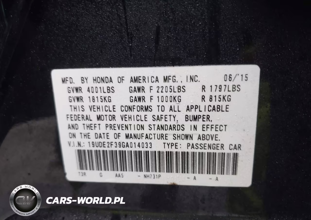 2016 Acura Ilx 2.4L-Acurawatch Plus Package VIN:19UDE2F39GA014033 - 9