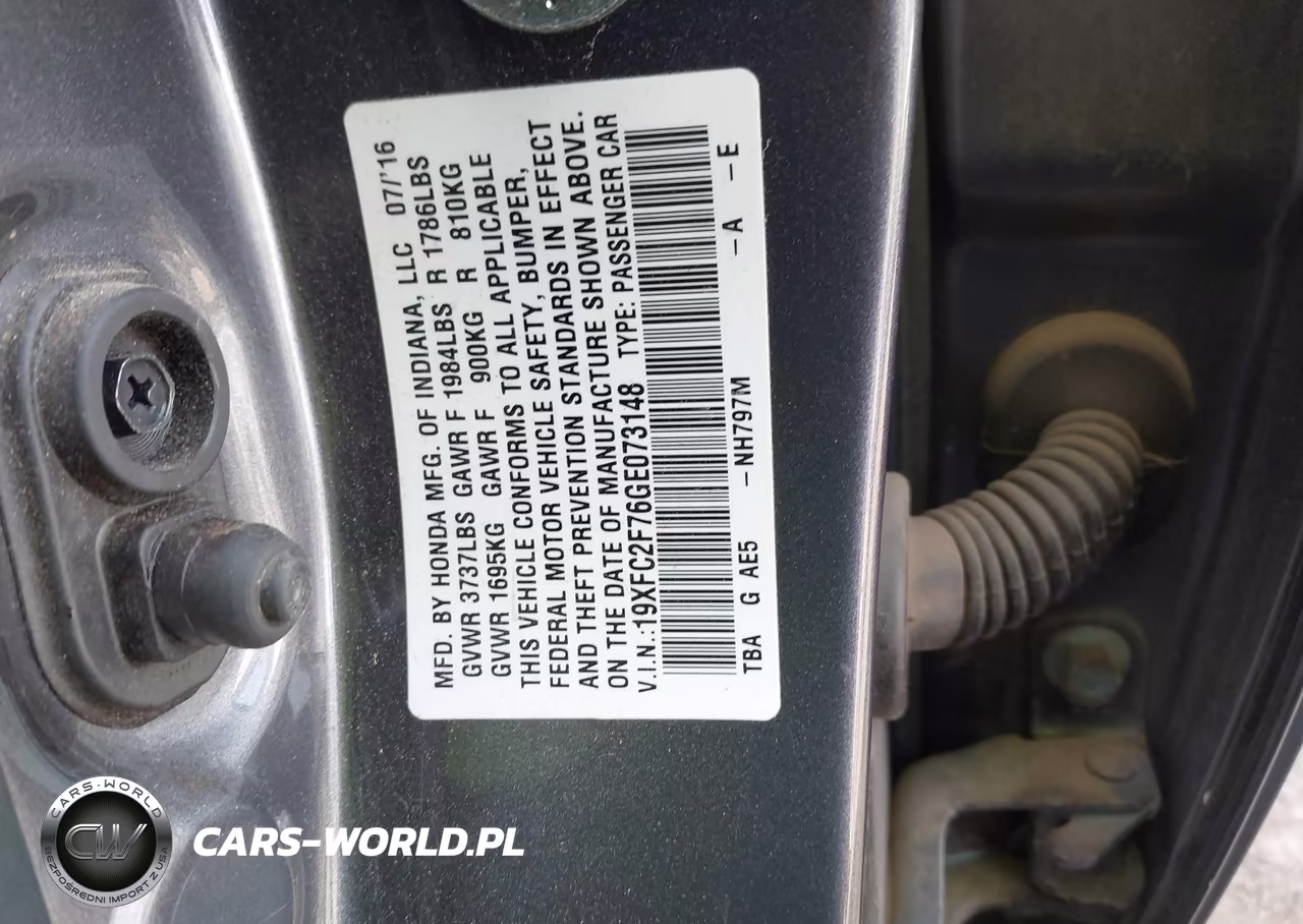 2016 Honda Civic Ex VIN:19XFC2F76GE073148 - 9