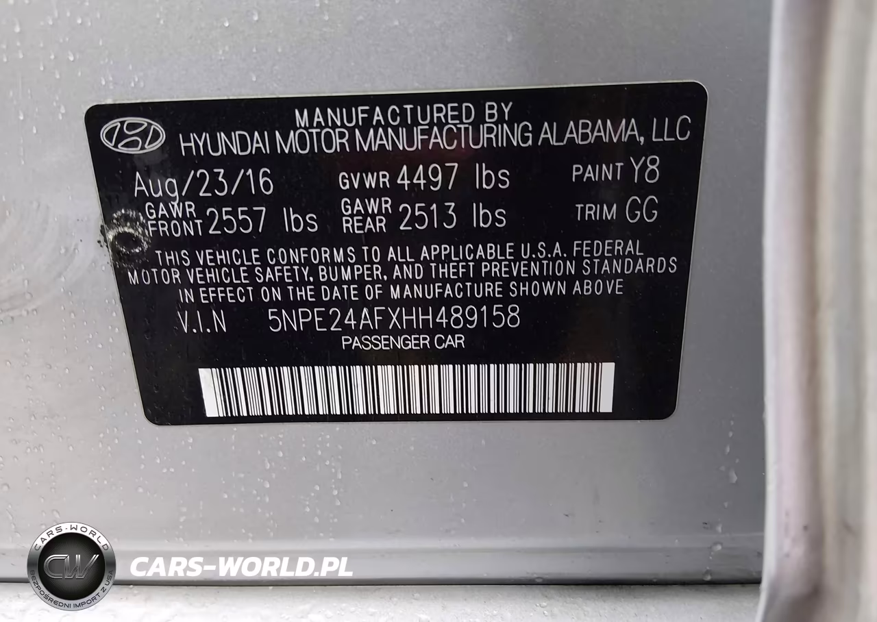 2017 Hyundai Sonata VIN:5NPE24AFXHH489158 - 9