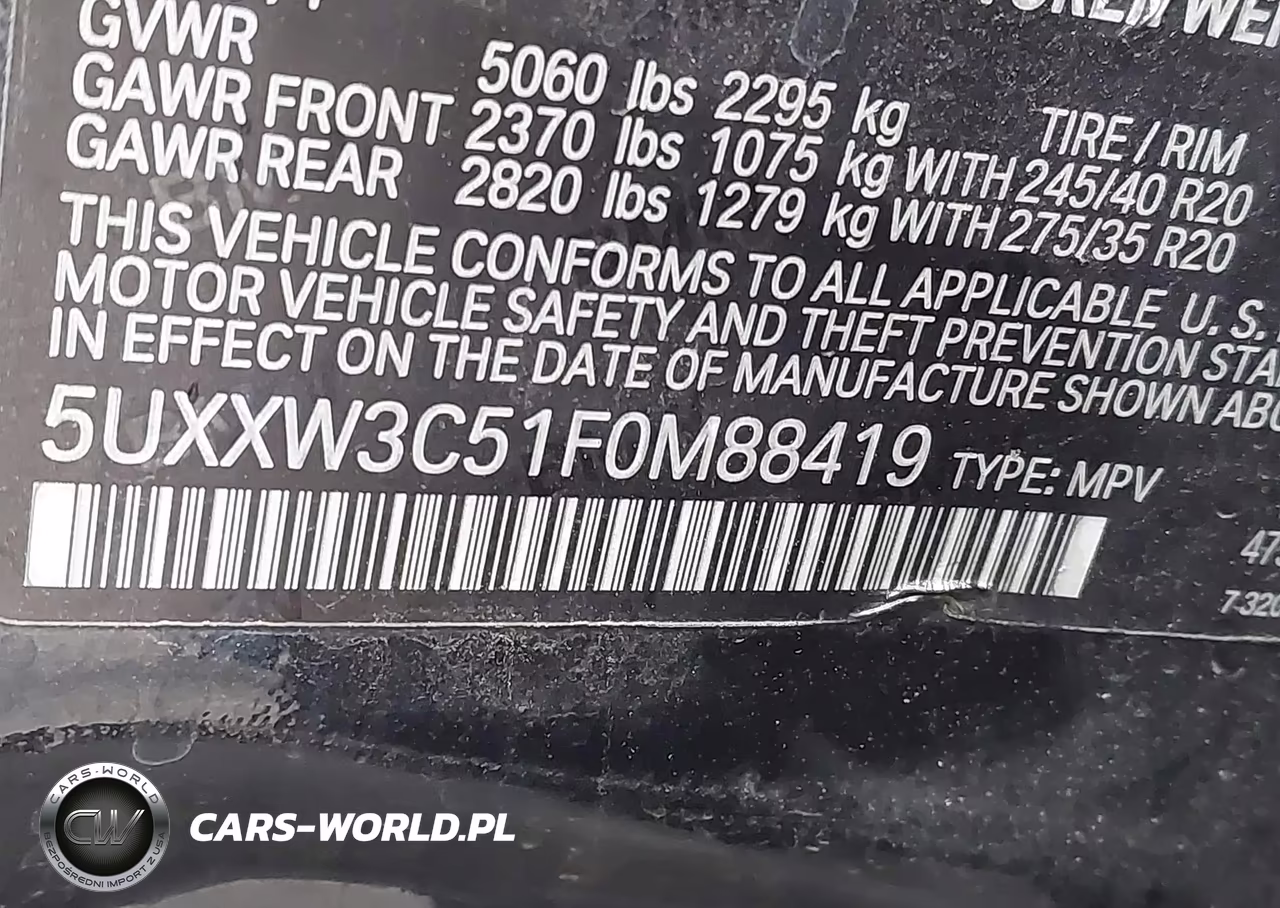 2015 BMW X4 xDrive28I VIN:5UXXW3C51F0M88419 - 9