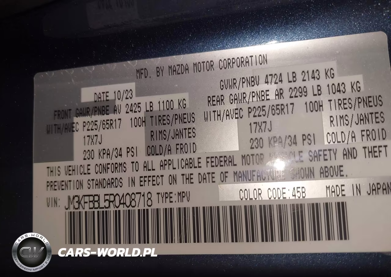 2024 Mazda Cx-5 2.5 S Select VIN:JM3KFBBL5R0408718 - 9