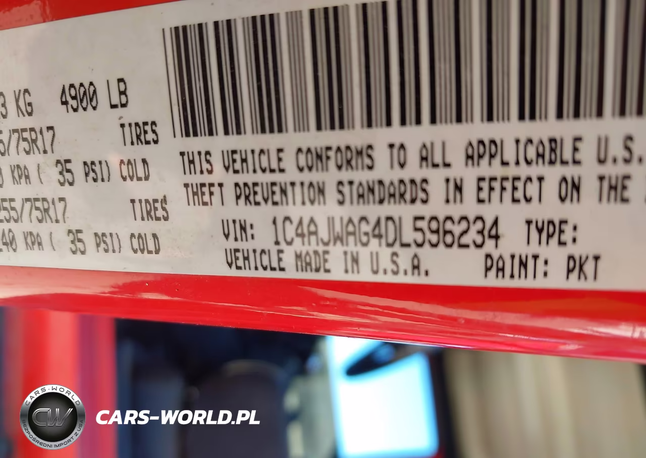 2013 Jeep Wrangler Sport VIN:1C4AJWAG4DL596234 - 9