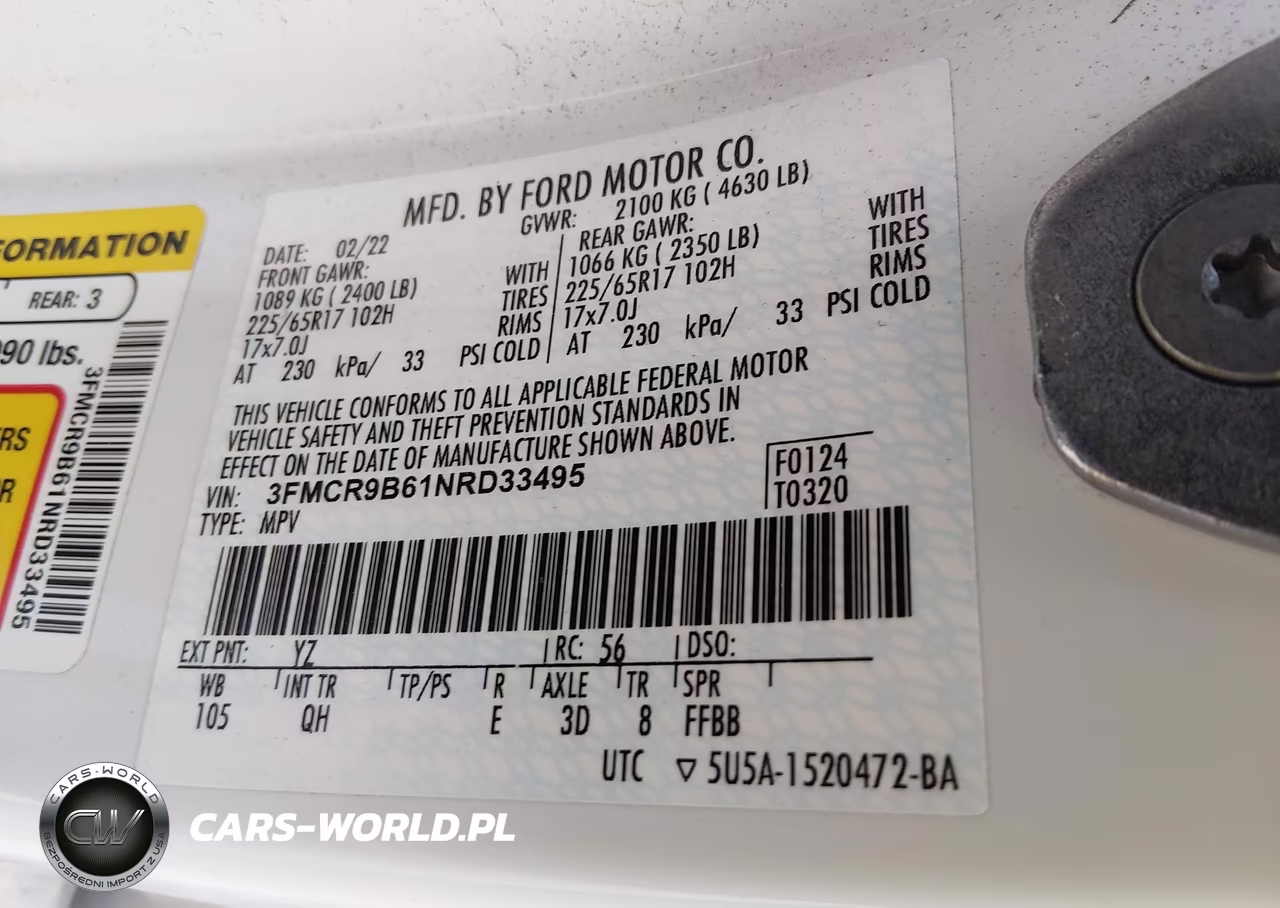 2022 Ford Bronco Sport Big Bend VIN:3FMCR9B61NRD33495 - 9