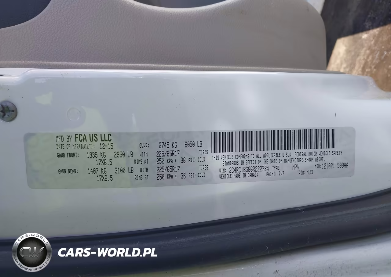 2016 Chrysler Town & Country Touring VIN:2C4RC1BG8GR222784 - 9