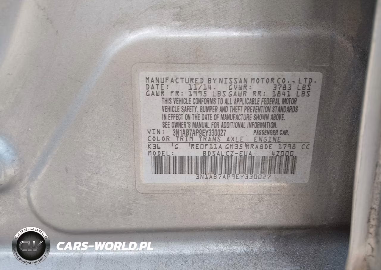 2014 Nissan Sentra S VIN:3N1AB7AP9EY330027 - 9
