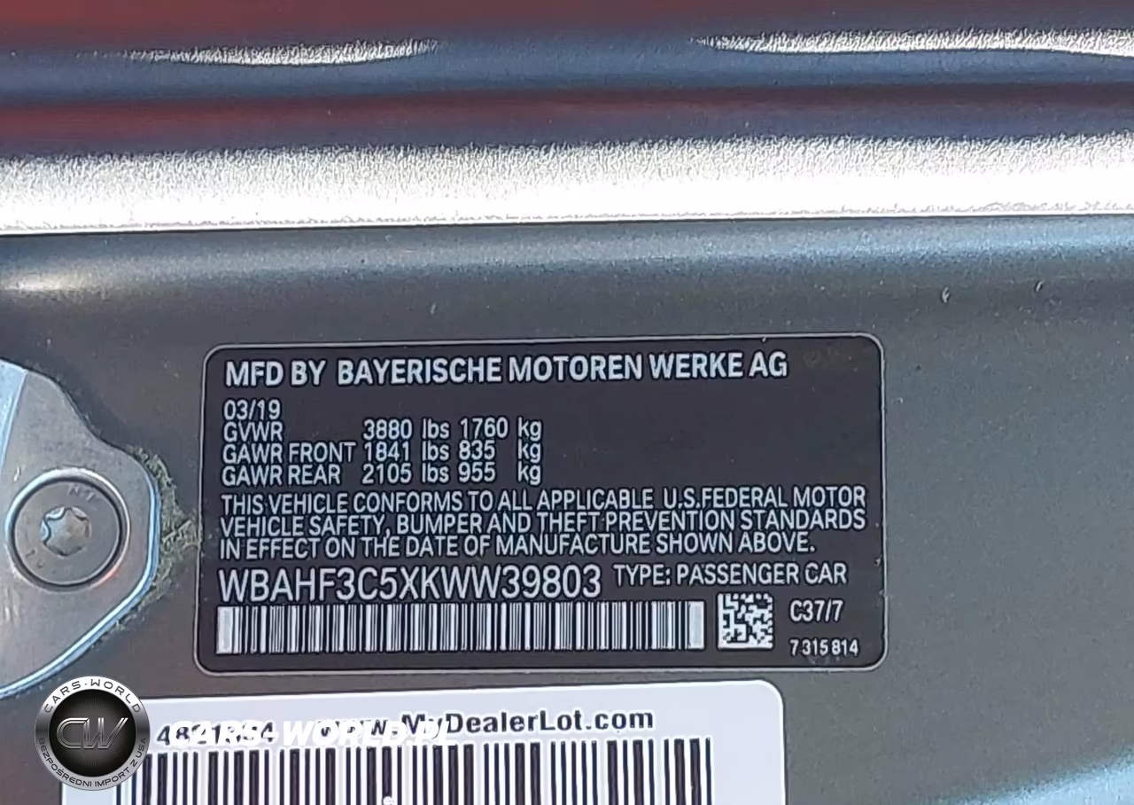 2019 BMW Z4 Sdrive30I VIN:WBAHF3C5XKWW39803 - 9