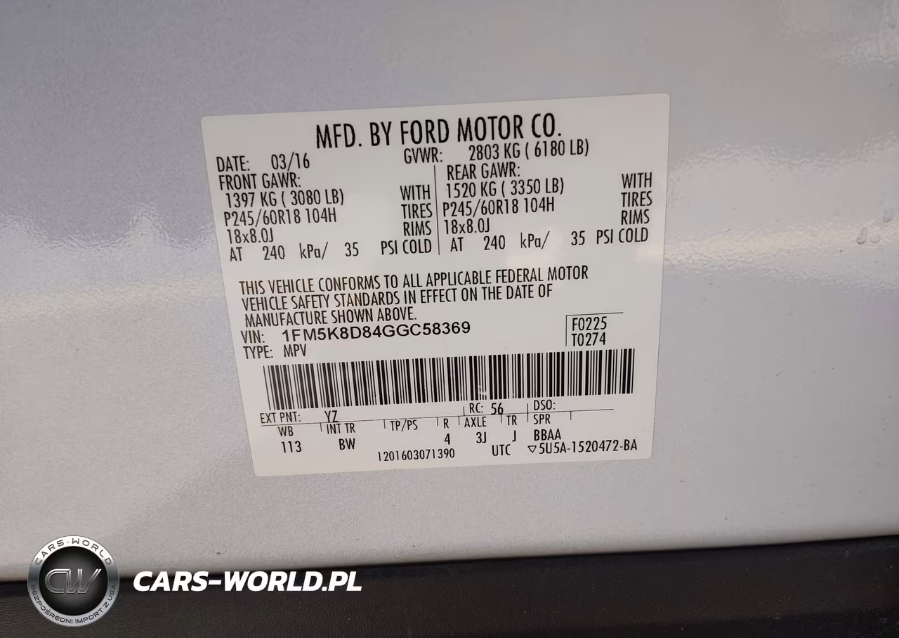 2016 Ford Explorer Xlt VIN:1FM5K8D84GGC58369 - 9