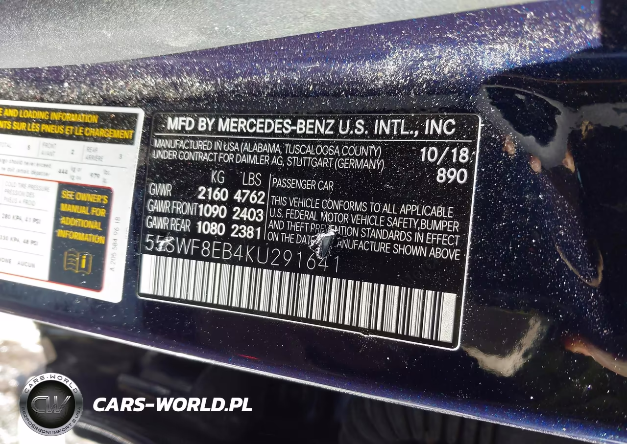 2019 Mercedes-Benz C 300 4Matic VIN:55SWF8EB4KU291641 - 9