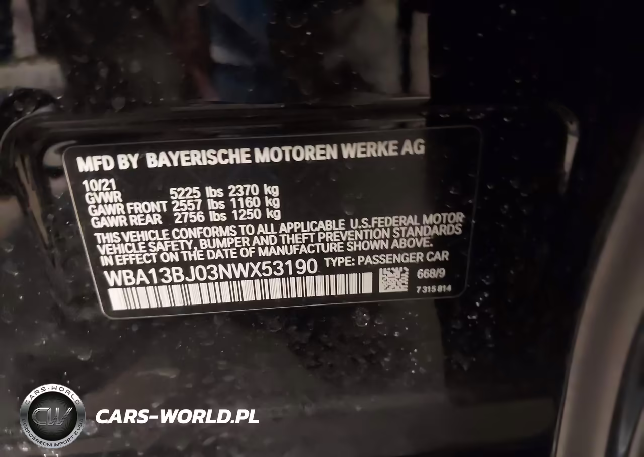 2022 BMW 530 I xDrive VIN:WBA13BJ03NWX53190 - 9