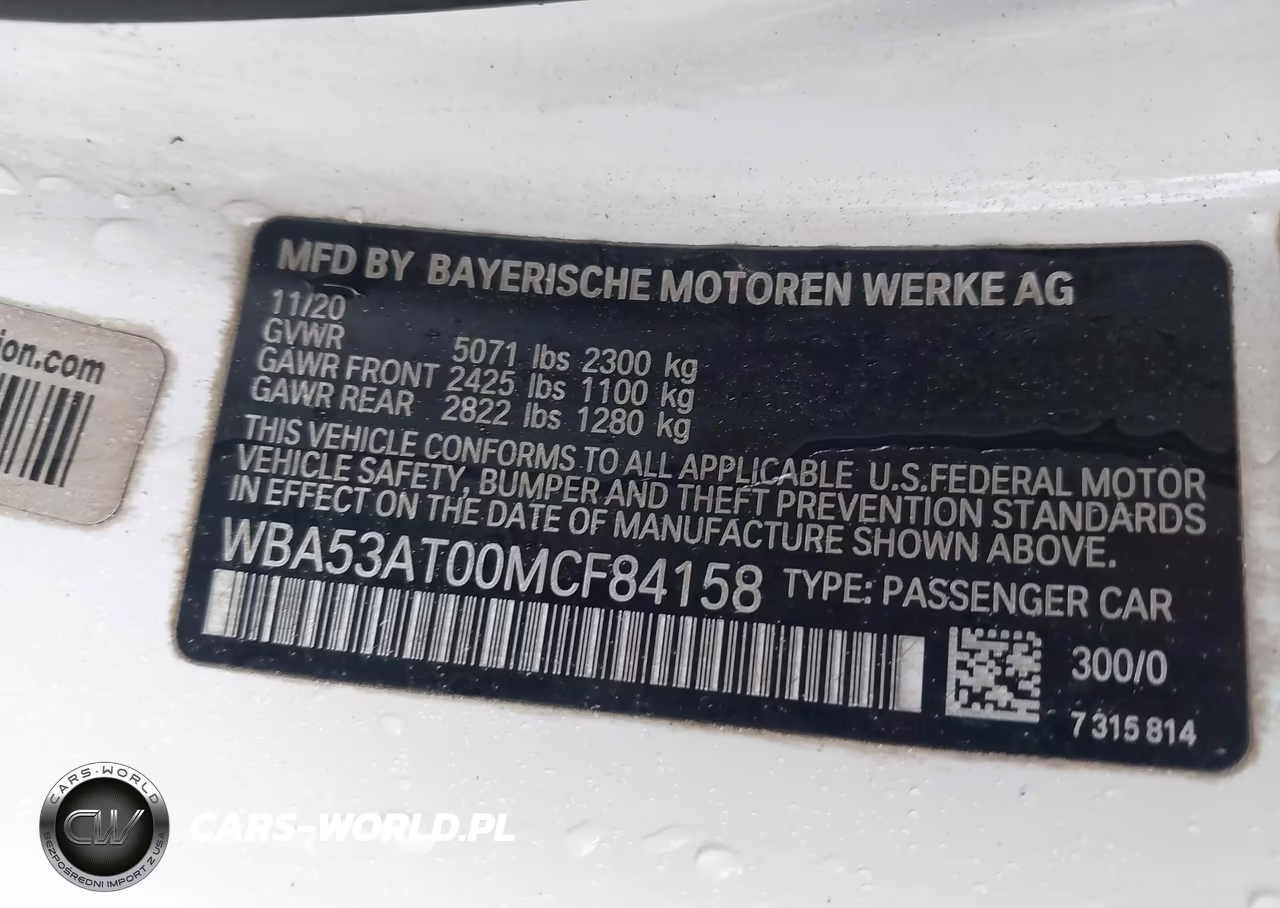 2021 BMW M440I VIN:WBA53AT00MCF84158 - 9