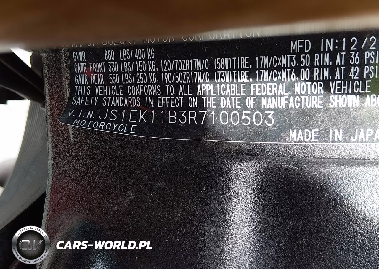 2024 Suzuki Gsx-S1000 A VIN:JS1EK11B3R7100503 - 10