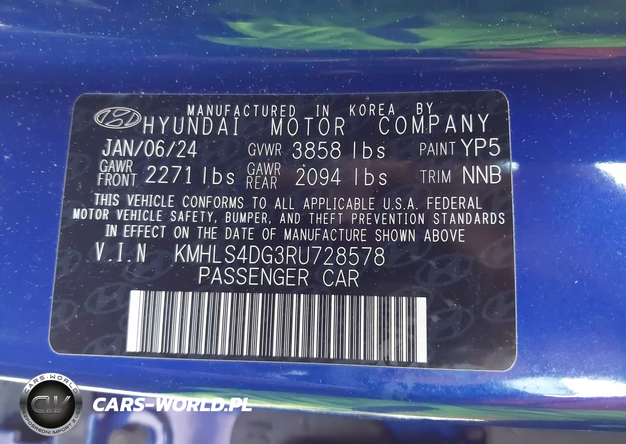 2024 Hyundai Elantra Sel VIN:KMHLS4DG3RU728578 - 9