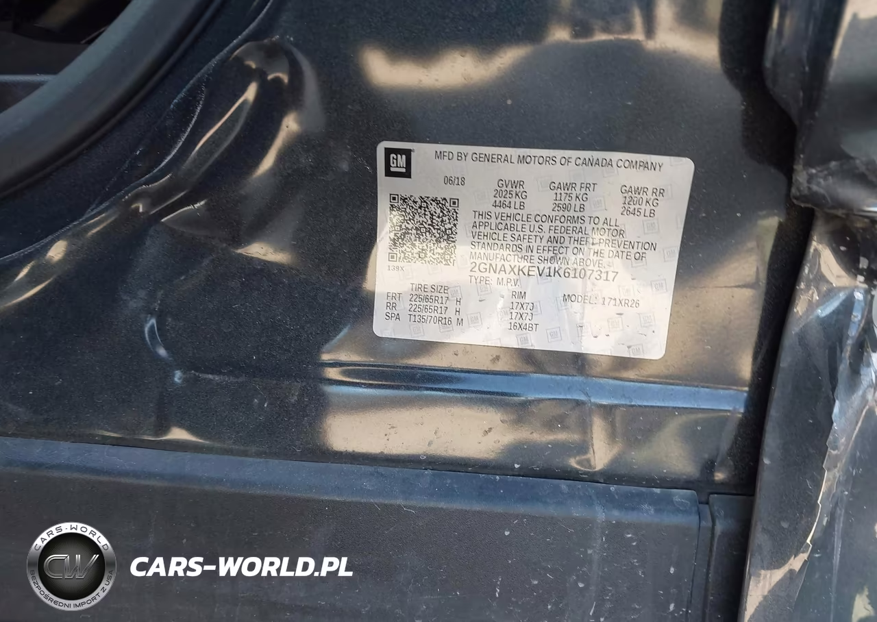 2019 Chevrolet Equinox Lt VIN:2GNAXKEV1K6107317 - 9