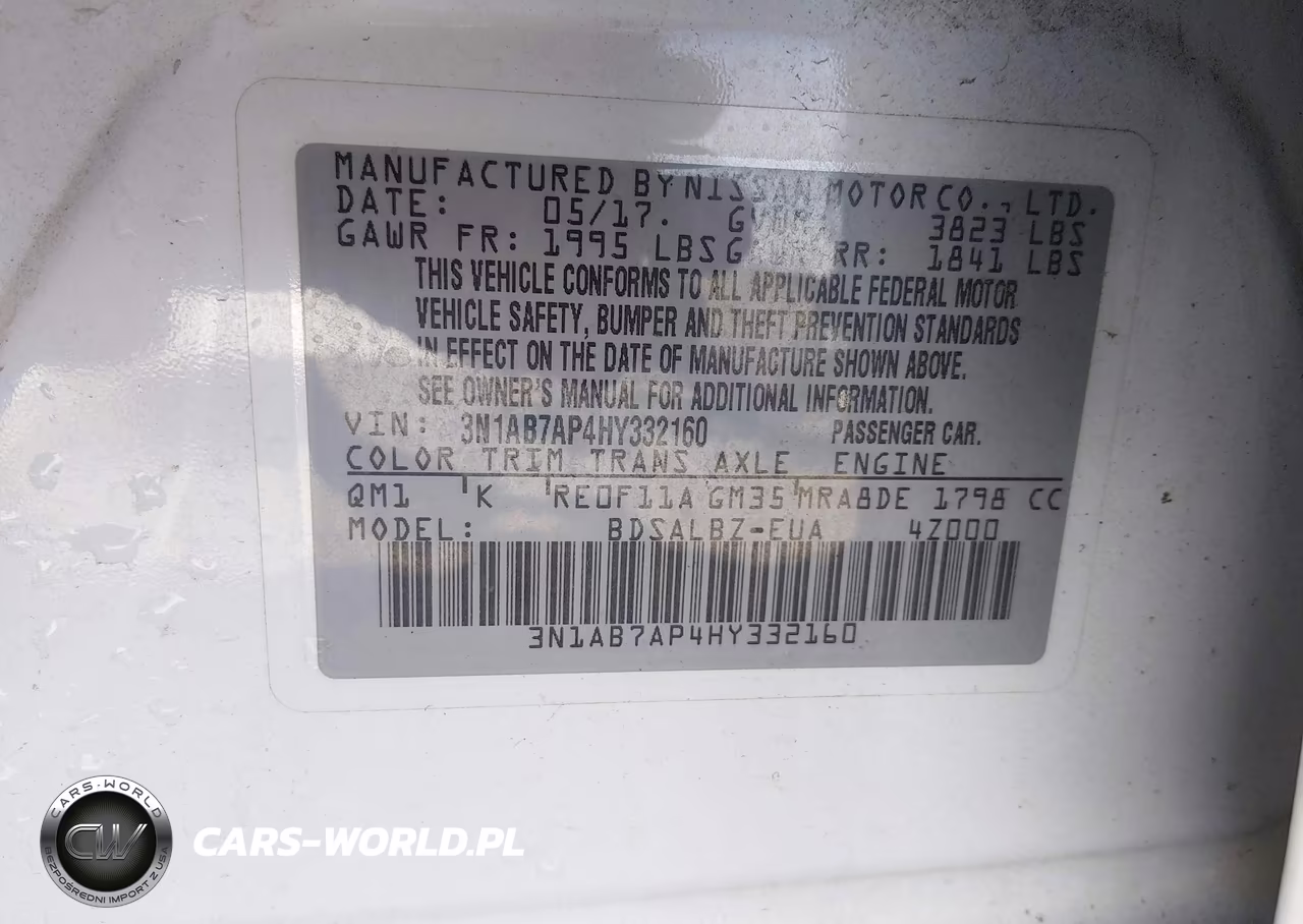 2017 Nissan Sentra S VIN:3N1AB7AP4HY332160 - 9