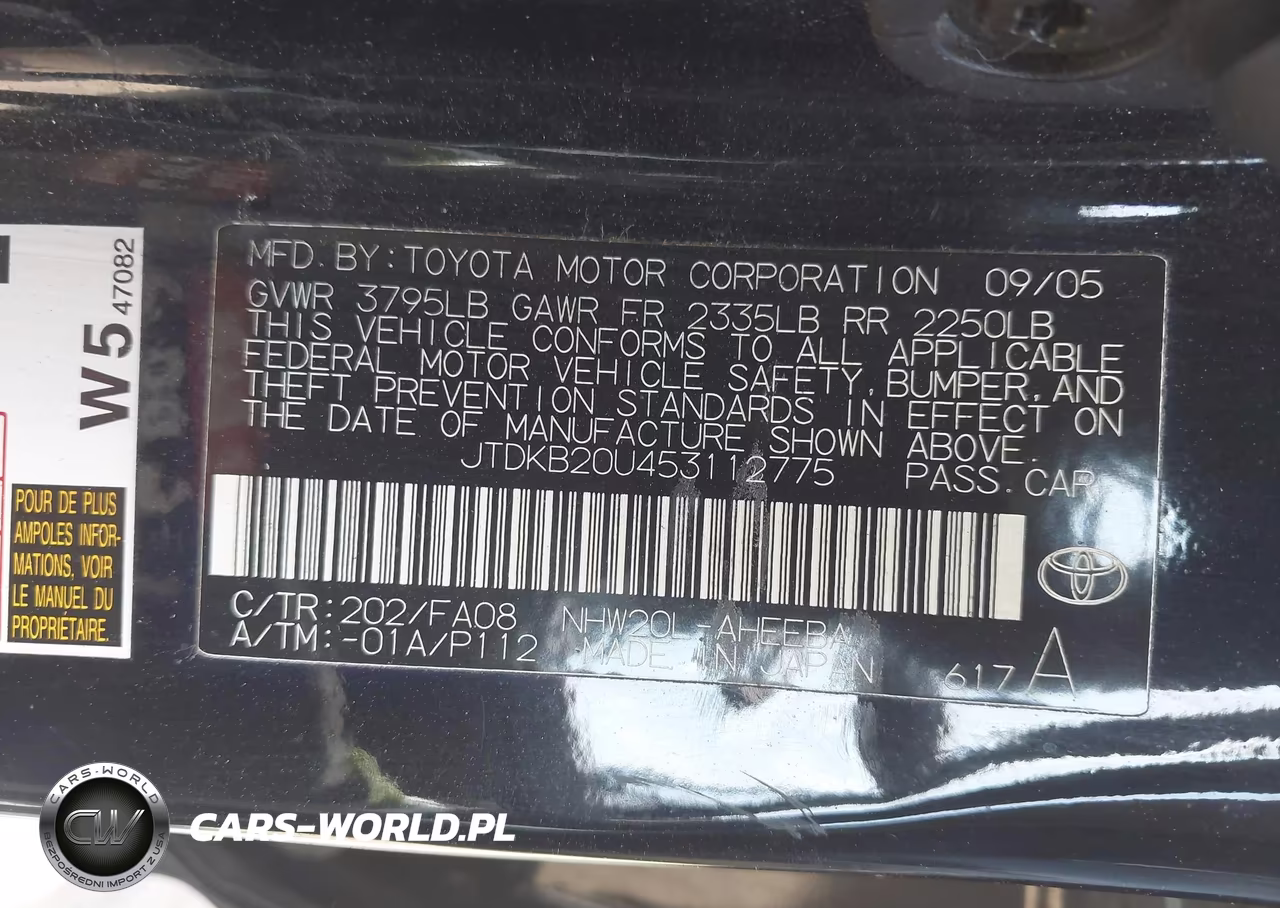 2005 Toyota Prius VIN:JTDKB20U453112775 - 9