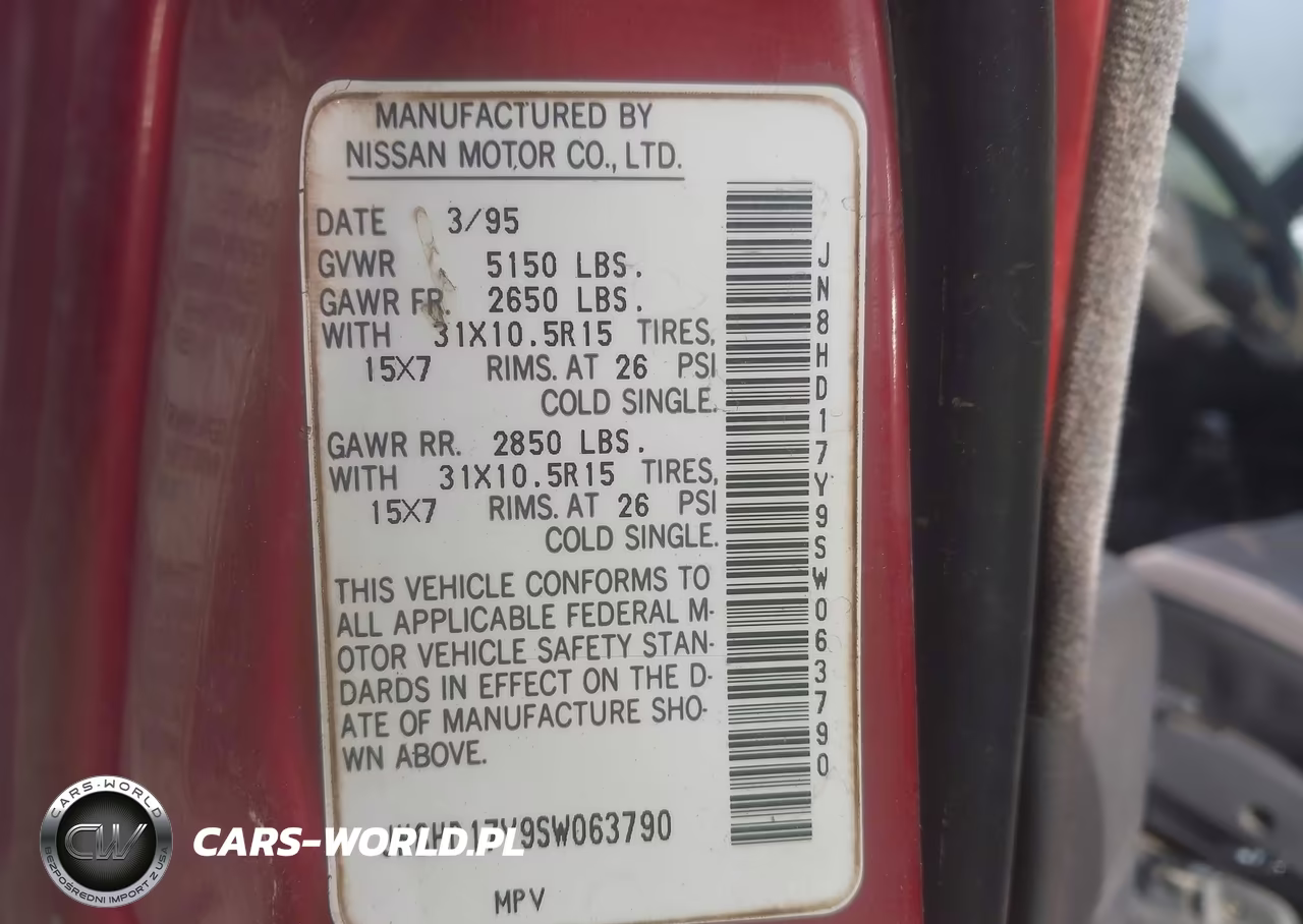 1995 Nissan Pathfinder Le-Se-Xe VIN:JN8HD17Y9SW063790 - 9
