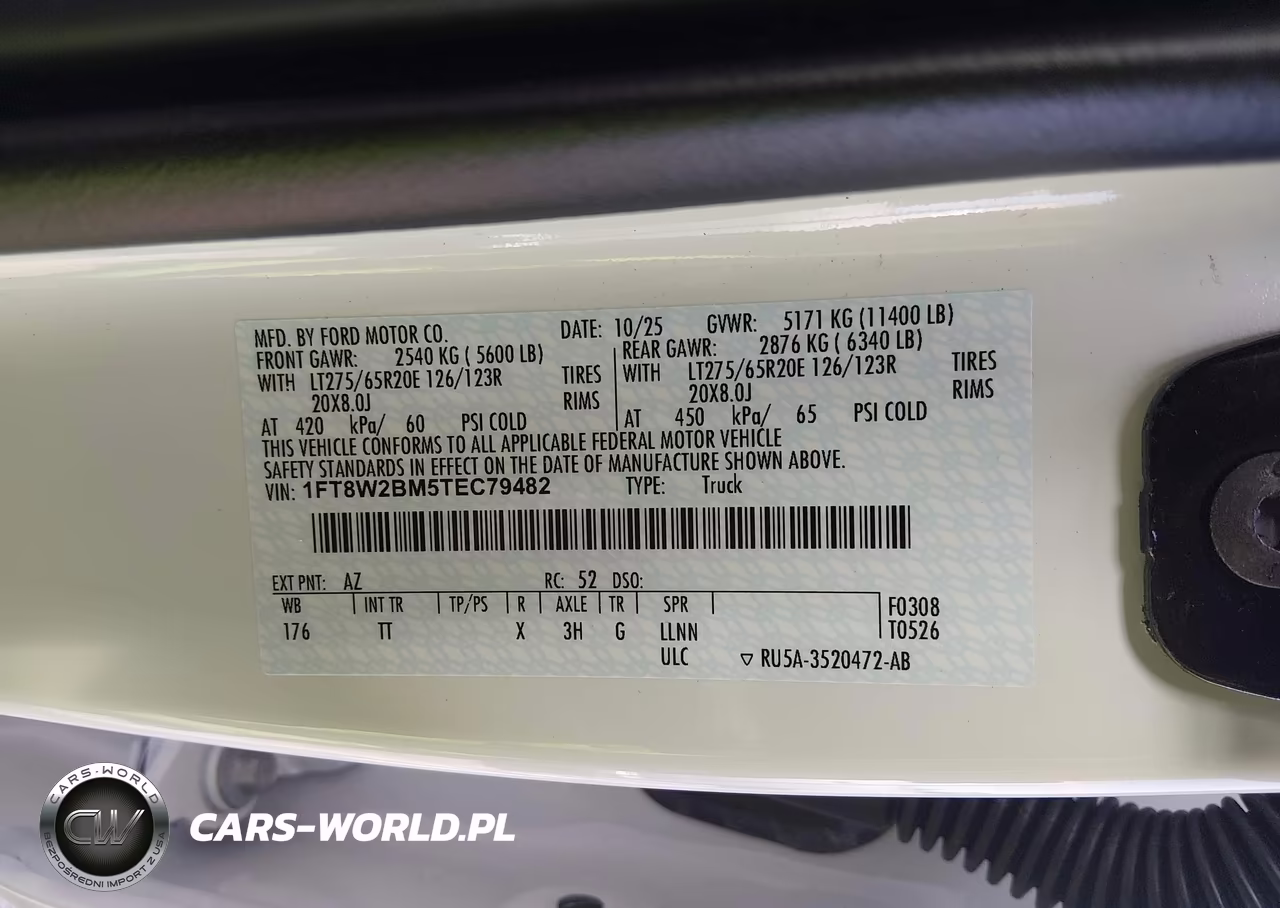 2026 Ford F-250 Platinum VIN:1FT8W2BM5TEC79482 - 9