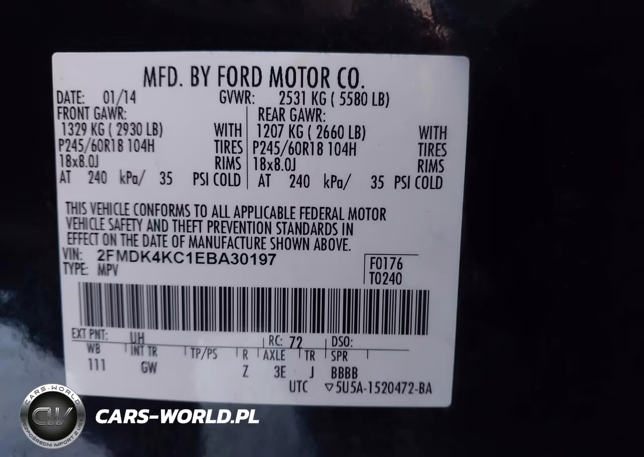 2014 Ford Edge Limited VIN:2FMDK4KC1EBA30197 - 9