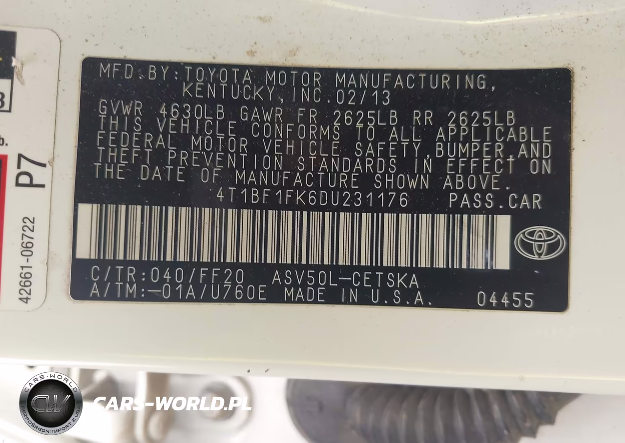 2013 Toyota Camry Se VIN:4T1BF1FK6DU231176 - 9
