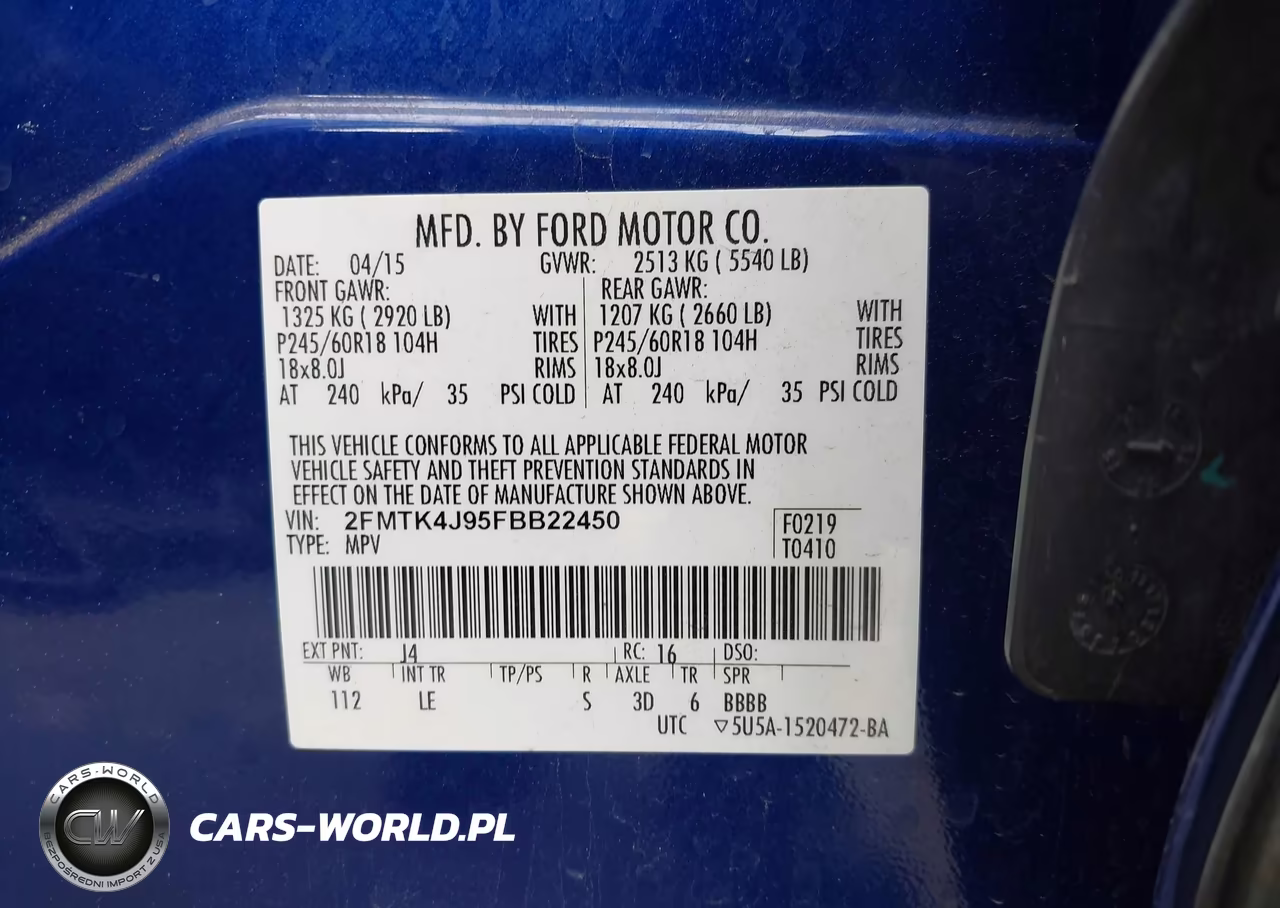 2015 Ford Edge Sel VIN:2FMTK4J95FBB22450 - 9