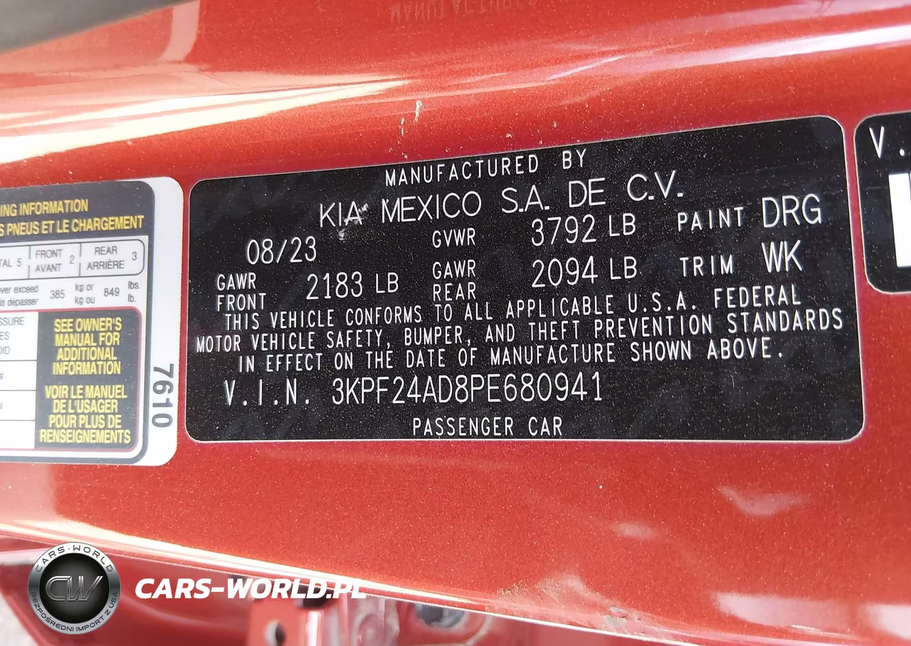 2023 Kia Forte Lxs VIN:3KPF24AD8PE680941 - 9
