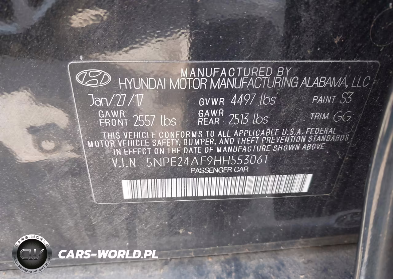2017 Hyundai Sonata Se VIN:5NPE24AF9HH553061 - 9