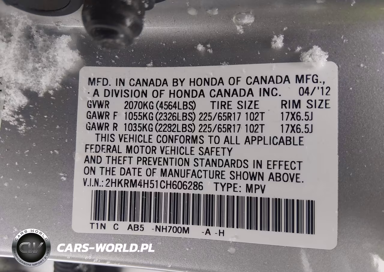 2012 Honda Cr-V Ex VIN:2HKRM4H51CH606286 - 9