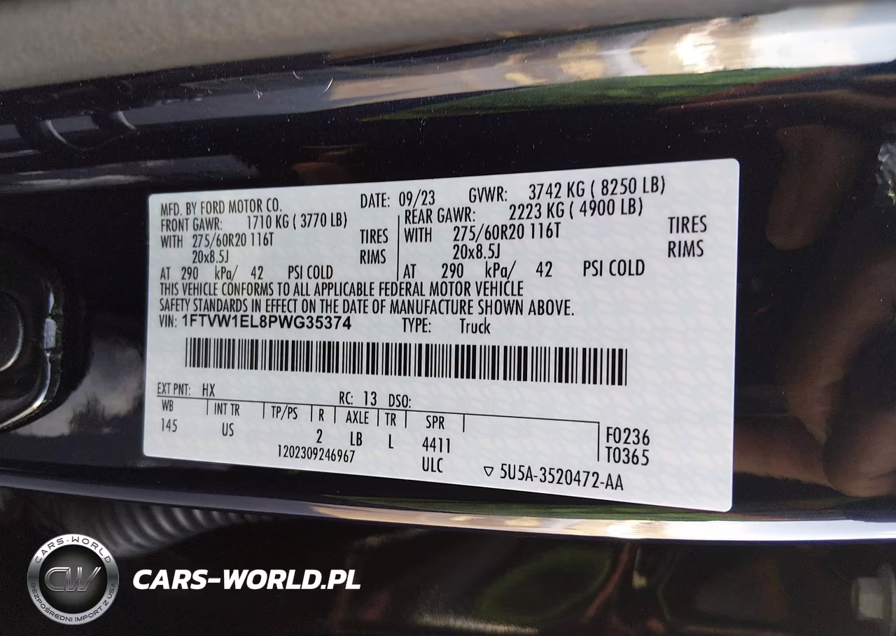 2023 Ford F-150 Lightning Xlt VIN:1FTVW1EL8PWG35374 - 9