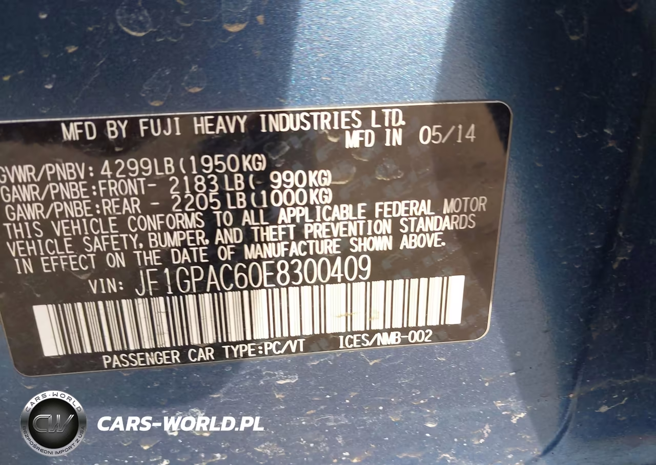 2014 Subaru Impreza 2.0I Premium VIN:JF1GPAC60E8300409 - 9