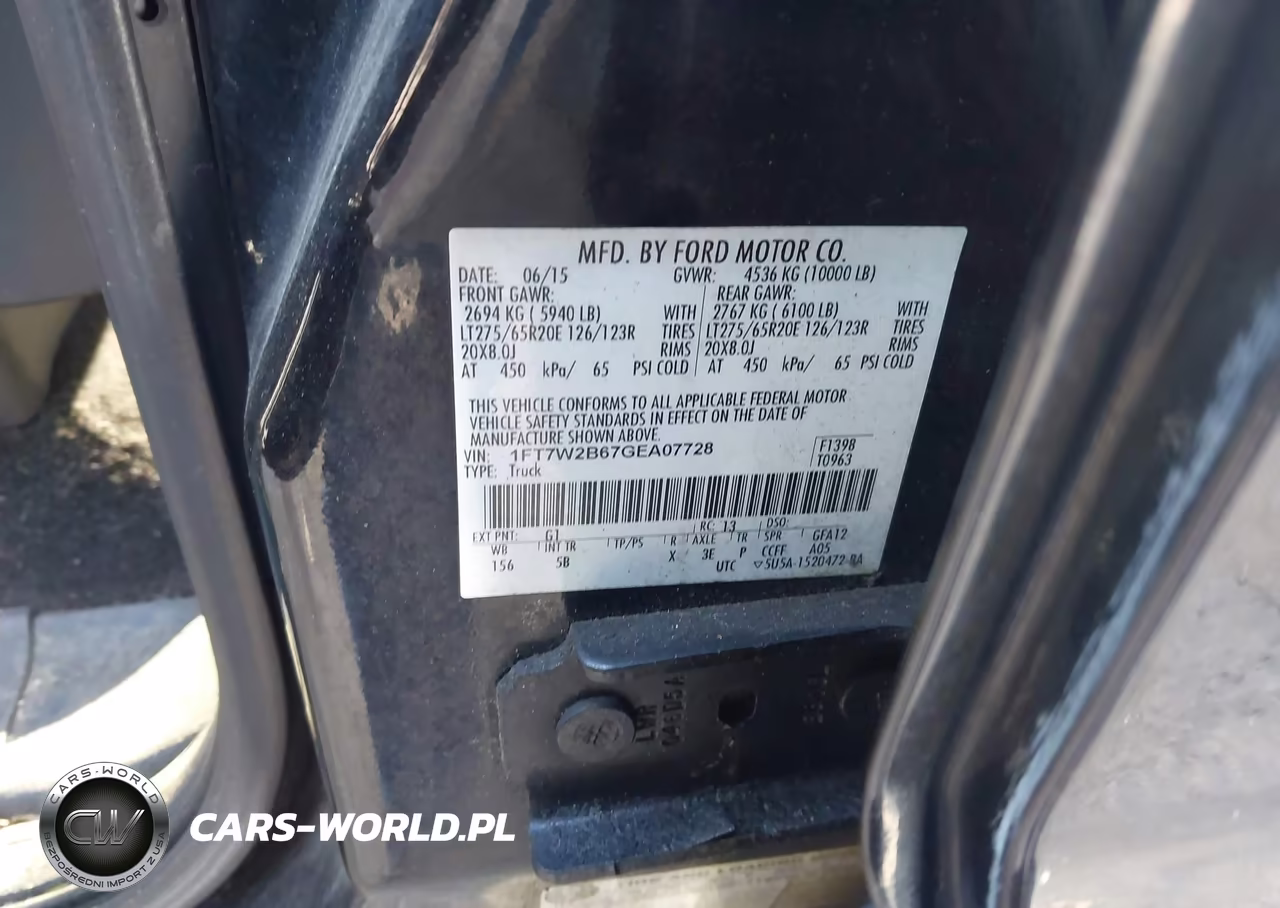 2016 Ford F-250 Lariat VIN:1FT7W2B67GEA07728 - 9