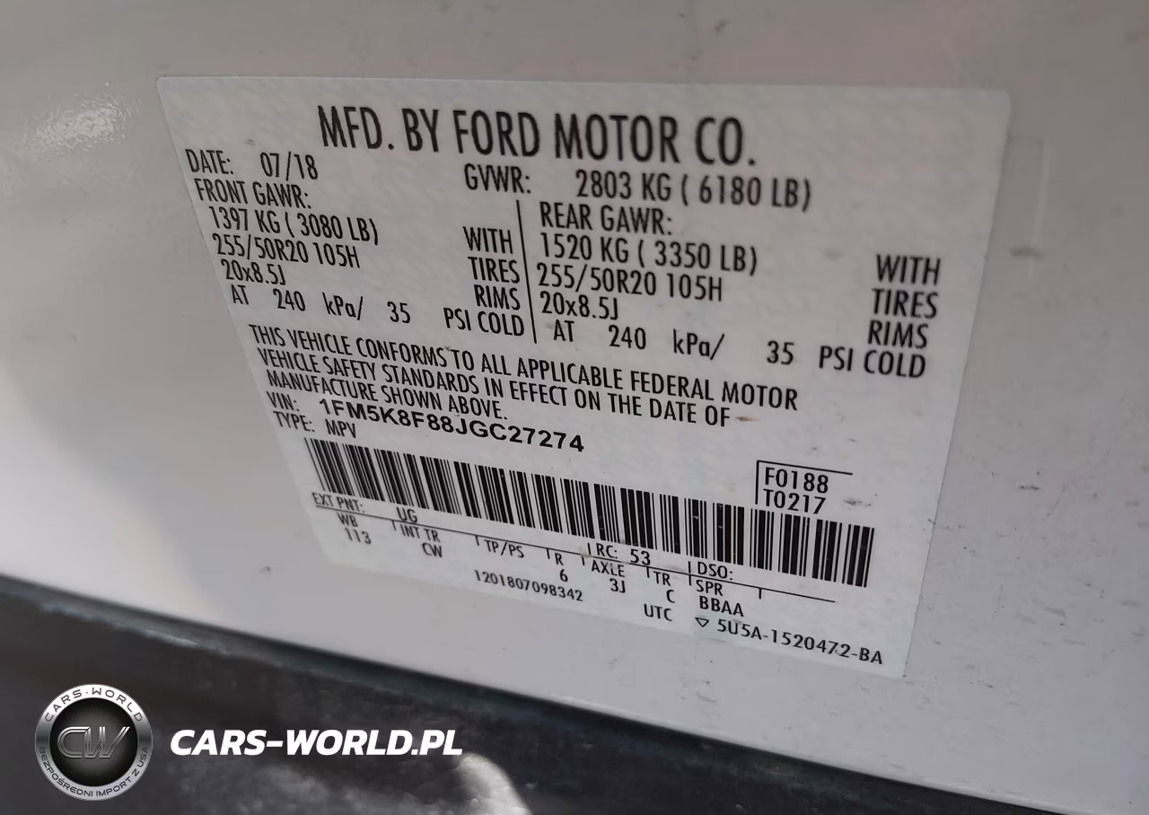 2018 Ford Explorer Limited VIN:1FM5K8F88JGC27274 - 9