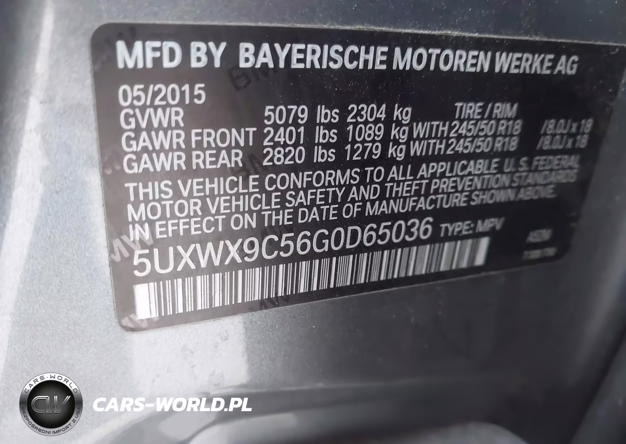 2016 BMW X3 xDrive28I VIN:5UXWX9C56G0D65036 - 9