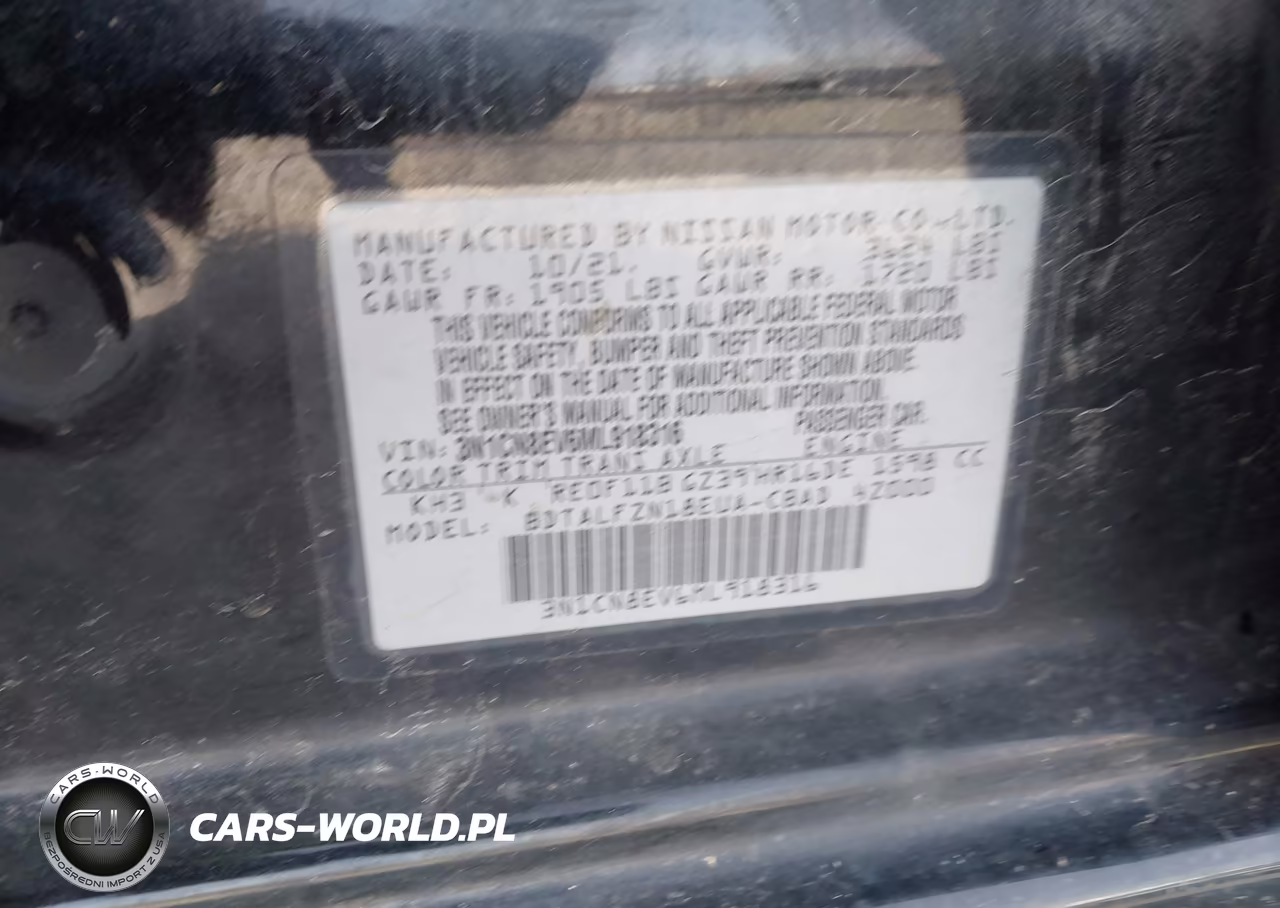 2021 Nissan Versa Sv Xtronic Cvt VIN:3N1CN8EV6ML918316 - 9