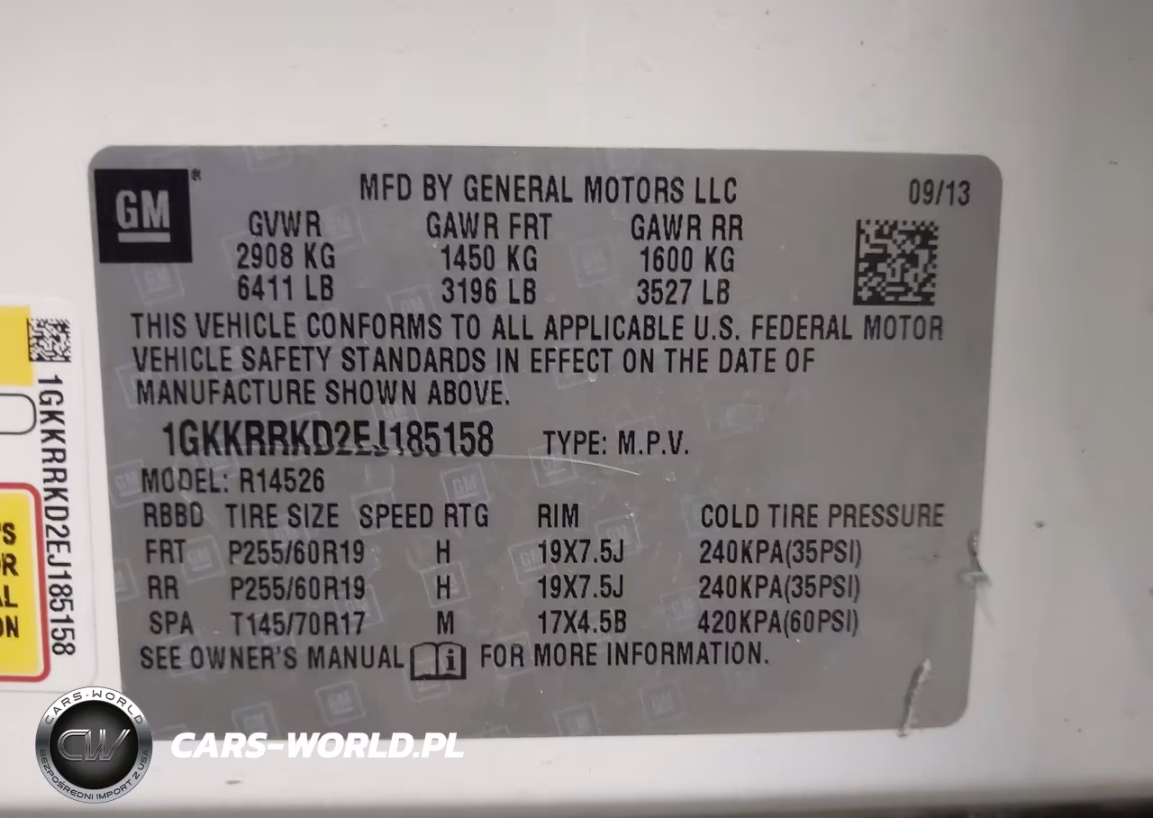 2014 GMC Acadia Slt-1 VIN:1GKKRRKD2EJ185158 - 9