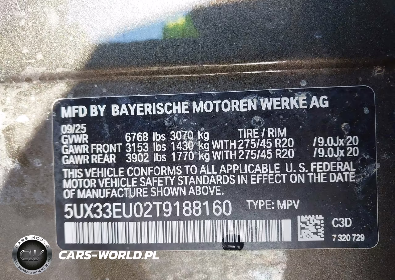 2026 BMW X5 M60I VIN:5UX33EU02T9188160 - 9