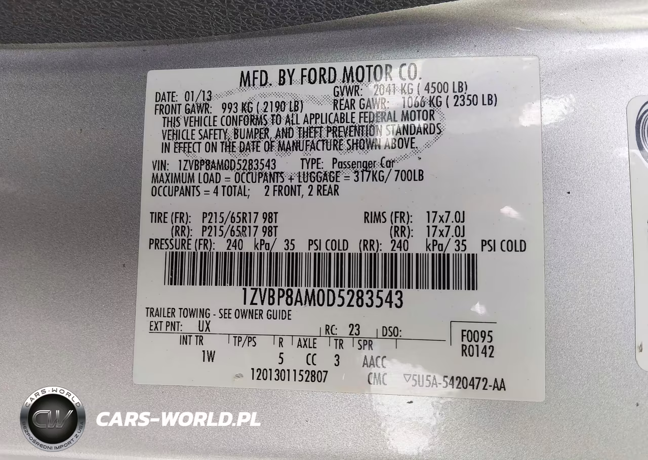 2013 Ford Mustang V6 VIN:1ZVBP8AM0D5283543 - 9