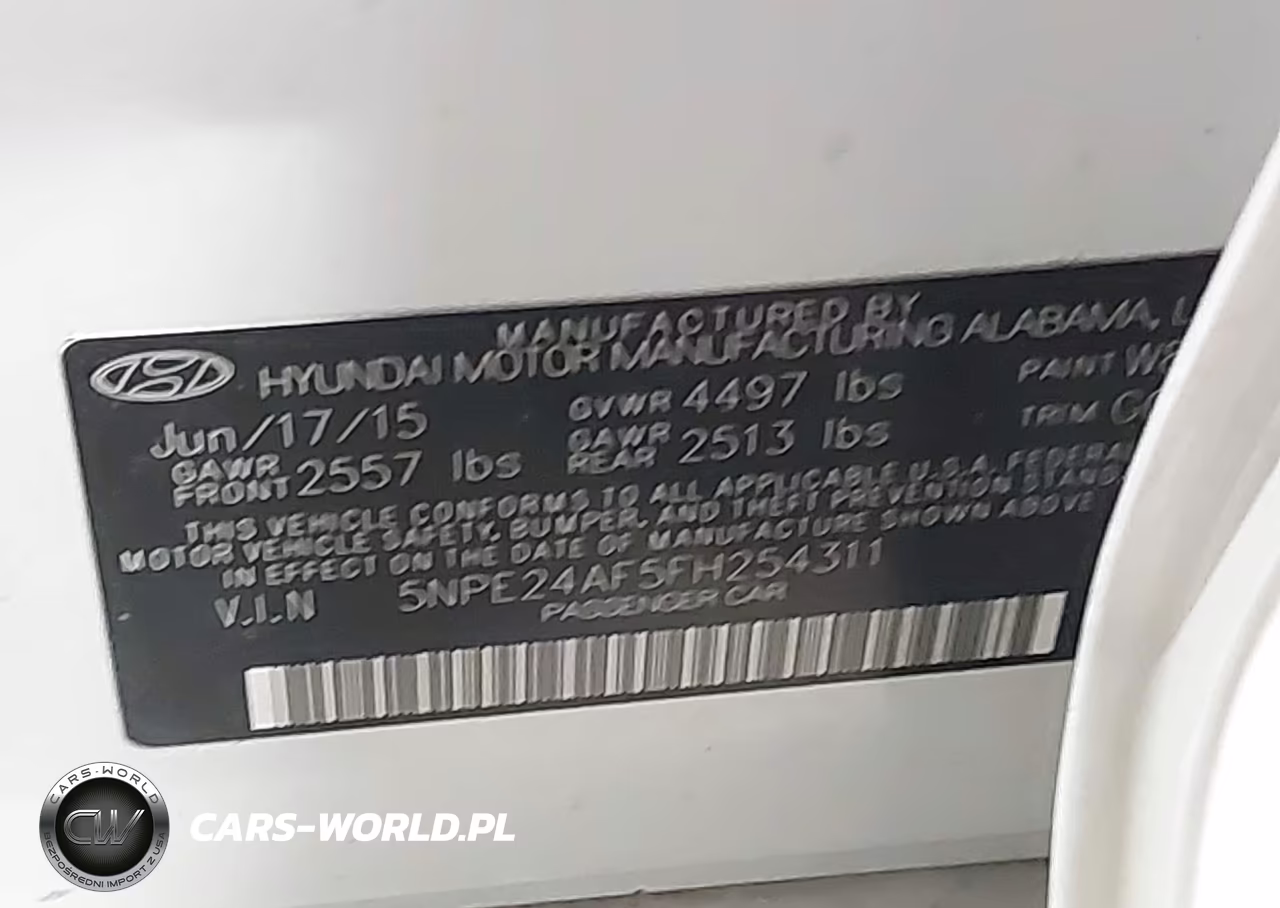 2015 Hyundai Sonata Se VIN:5NPE24AF5FH254311 - 9