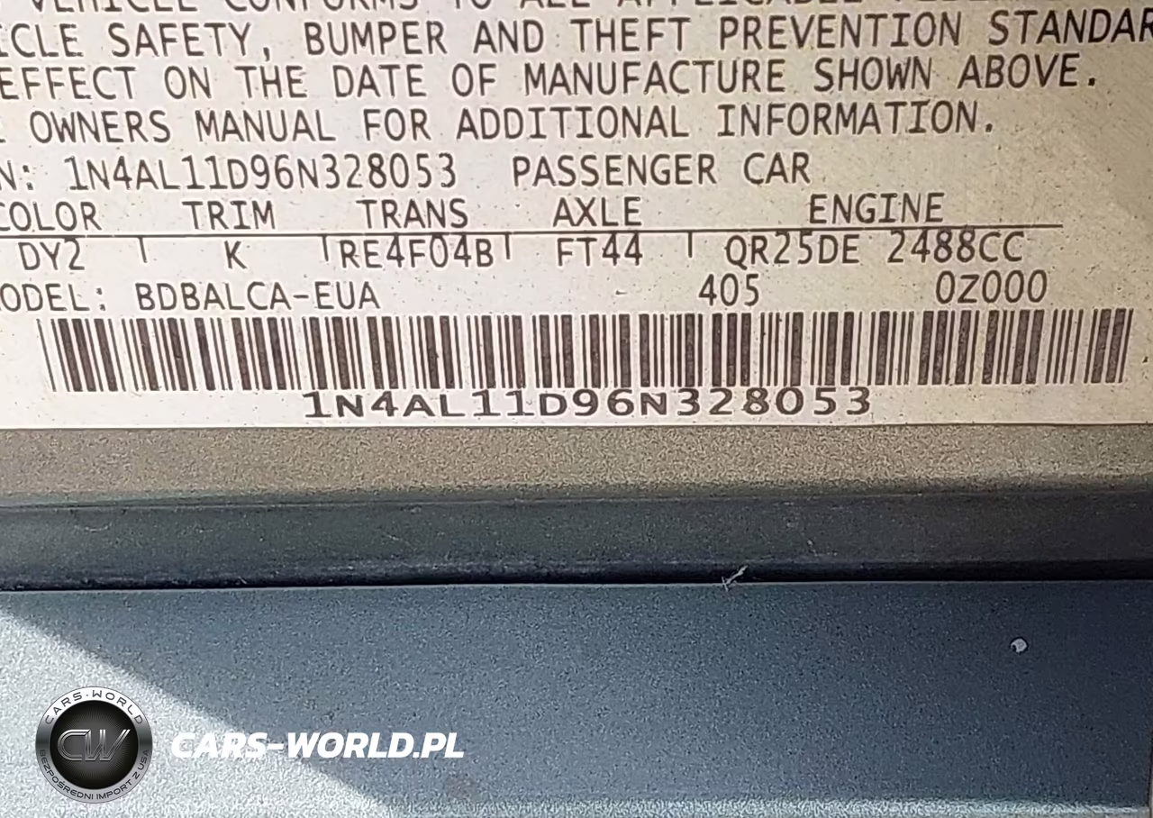 2006 Nissan Altima 2.5 S VIN:1N4AL11D96N328053 - 9