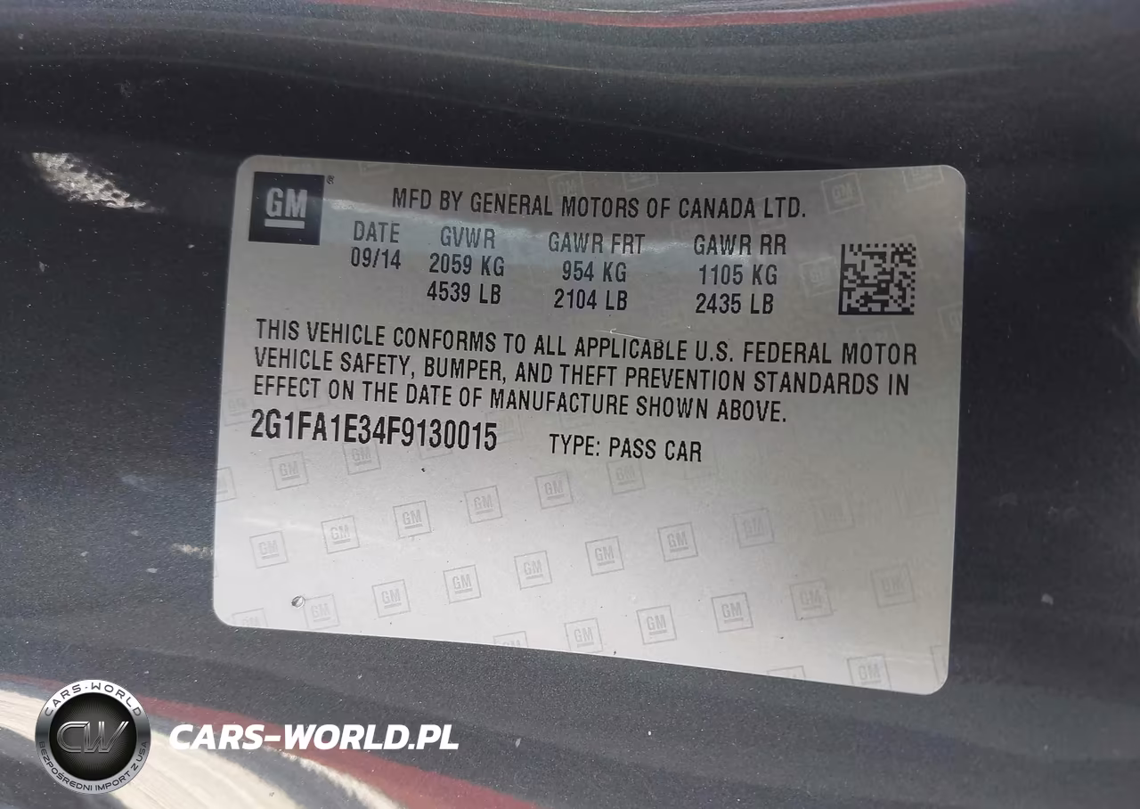 2015 Chevrolet Camaro 1Ls VIN:2G1FA1E34F9130015 - 9