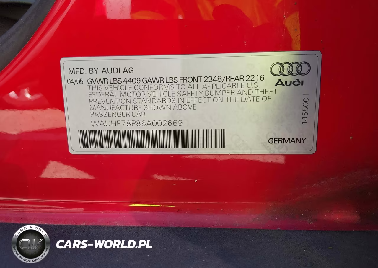 2006 Audi A3 2.0T VIN:WAUHF78P86A002669 - 9
