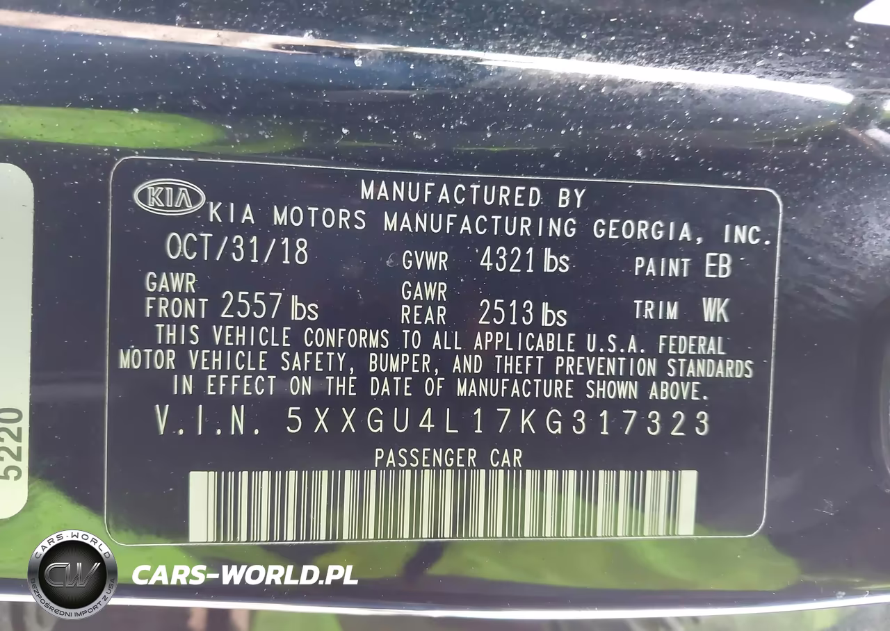 2019 Kia Optima Ex VIN:5XXGU4L17KG317323 - 9